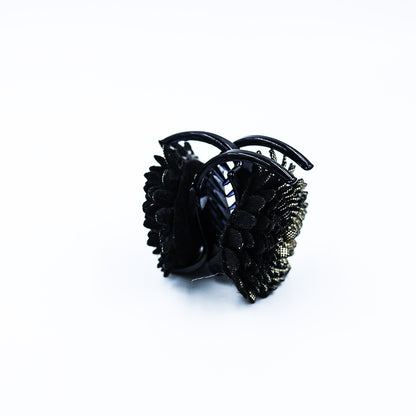 LEATHER FINISH HAIR CLUTCH
