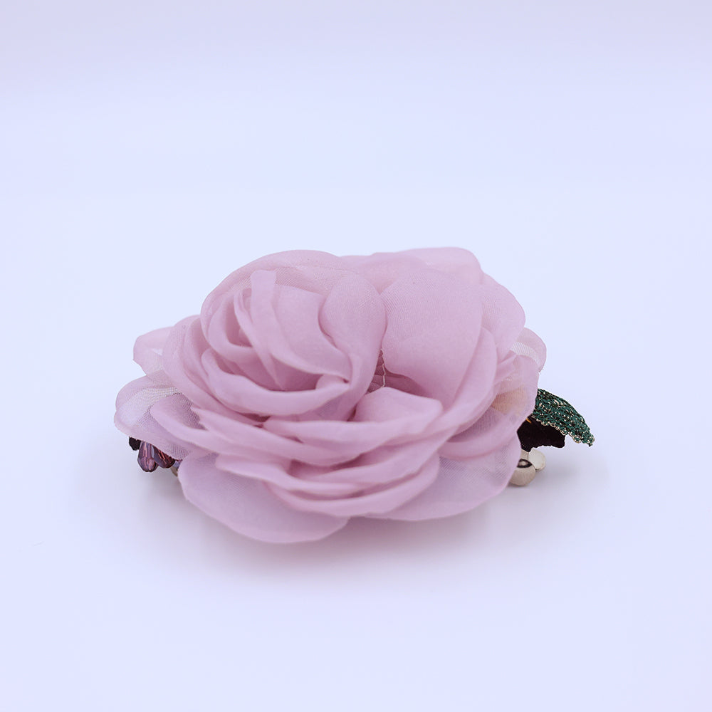 Flower Handmade Backpin - Light Pink/ Lavender shade