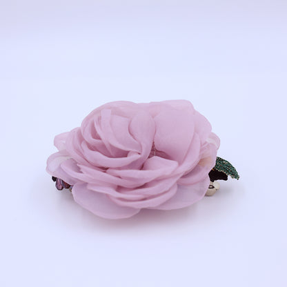 Flower Handmade Backpin - Light Pink/ Lavender shade