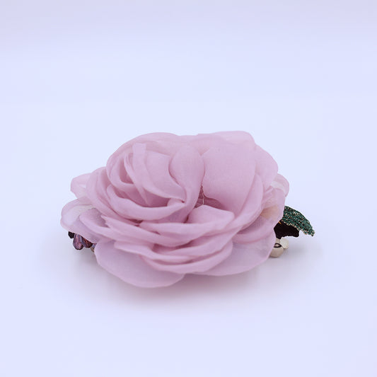 Flower Handmade Backpin - Light Pink/ Lavender shade