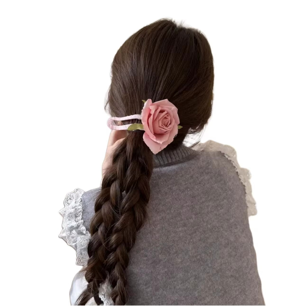 Exclusive Rose Floral Crow Clip