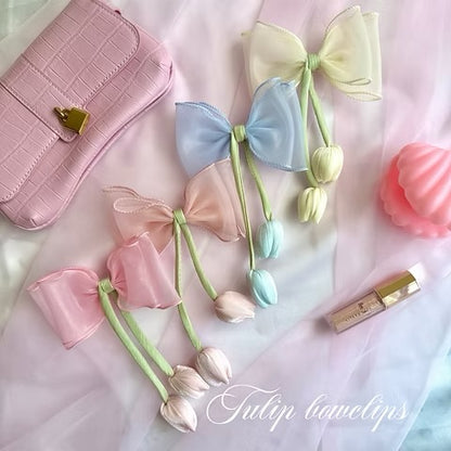 Tulip Bow Alligator Clip