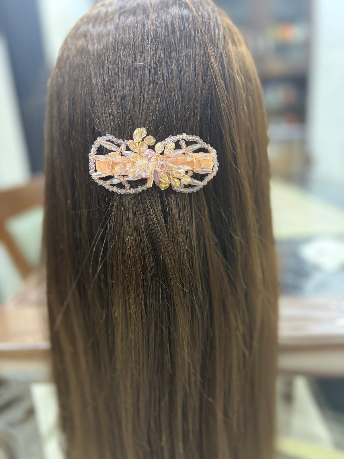 Premium Crystal Stone Work Back Pin