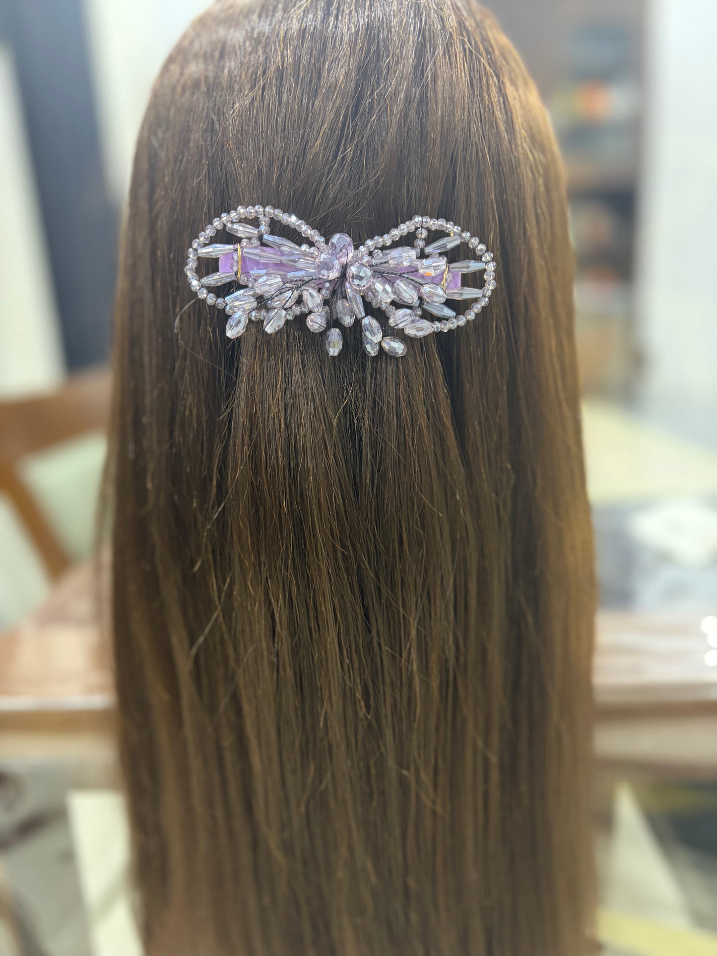 Premium Crystal Stone Work Back Pin