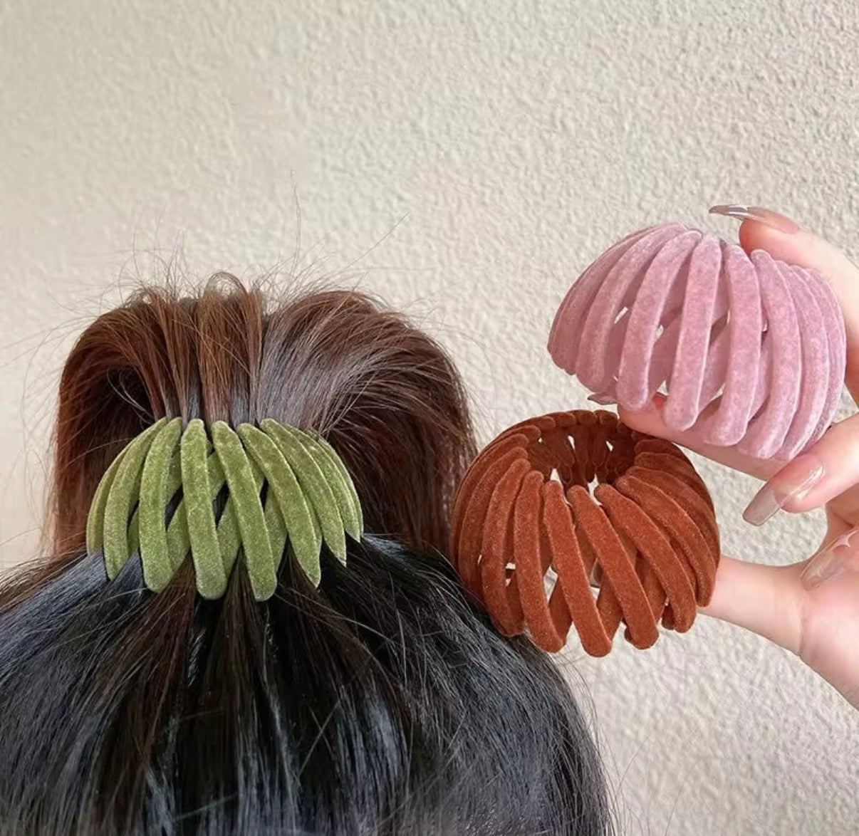 Premium Bunclip - Ponytail Holder - Velvet finish