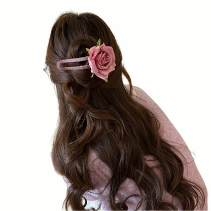 Exclusive Rose Floral Crow Clip