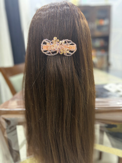 Premium Crystal Stone Work Back Pin