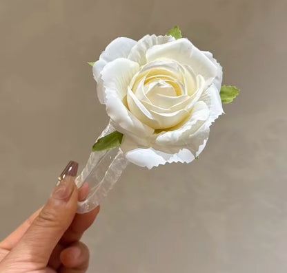 Exclusive Rose Floral Crow Clip