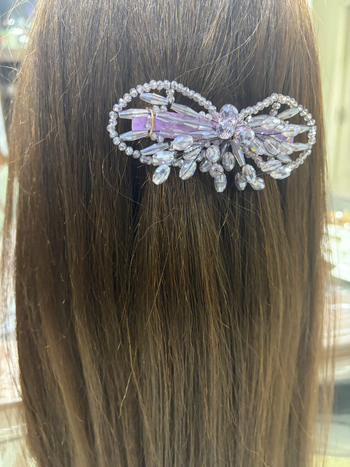 Premium Crystal Stone Work Back Pin