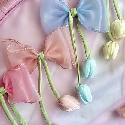 Tulip Bow Alligator Clip
