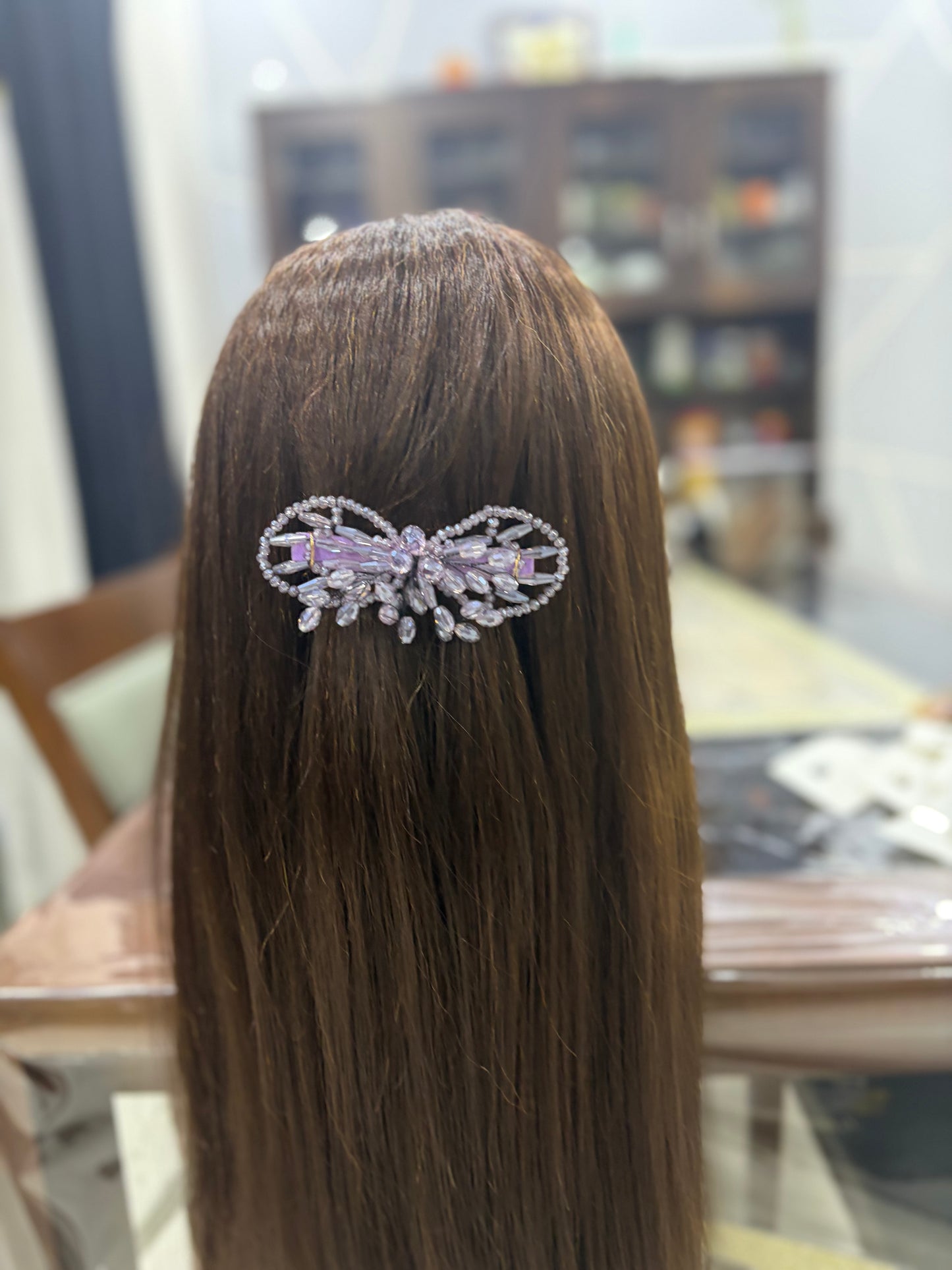 Premium Crystal Stone Work Back Pin