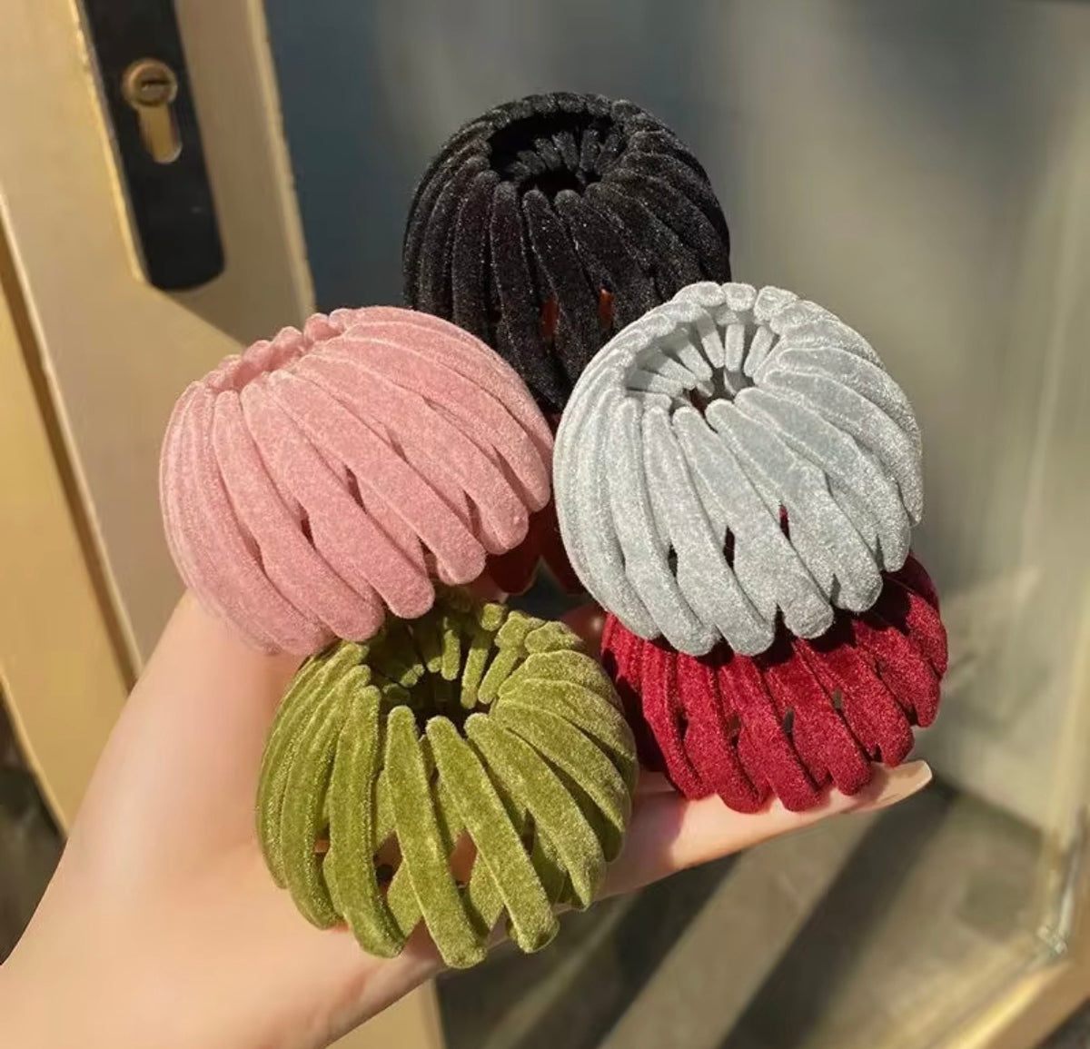 Premium Bunclip - Ponytail Holder - Velvet finish