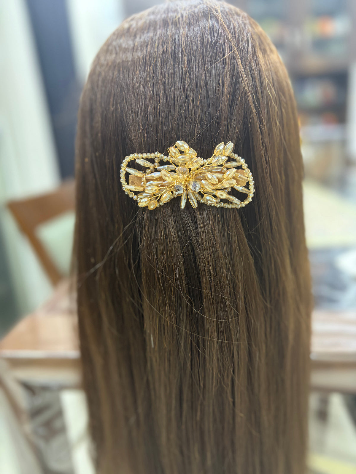 Premium Crystal Stone Work Back Pin