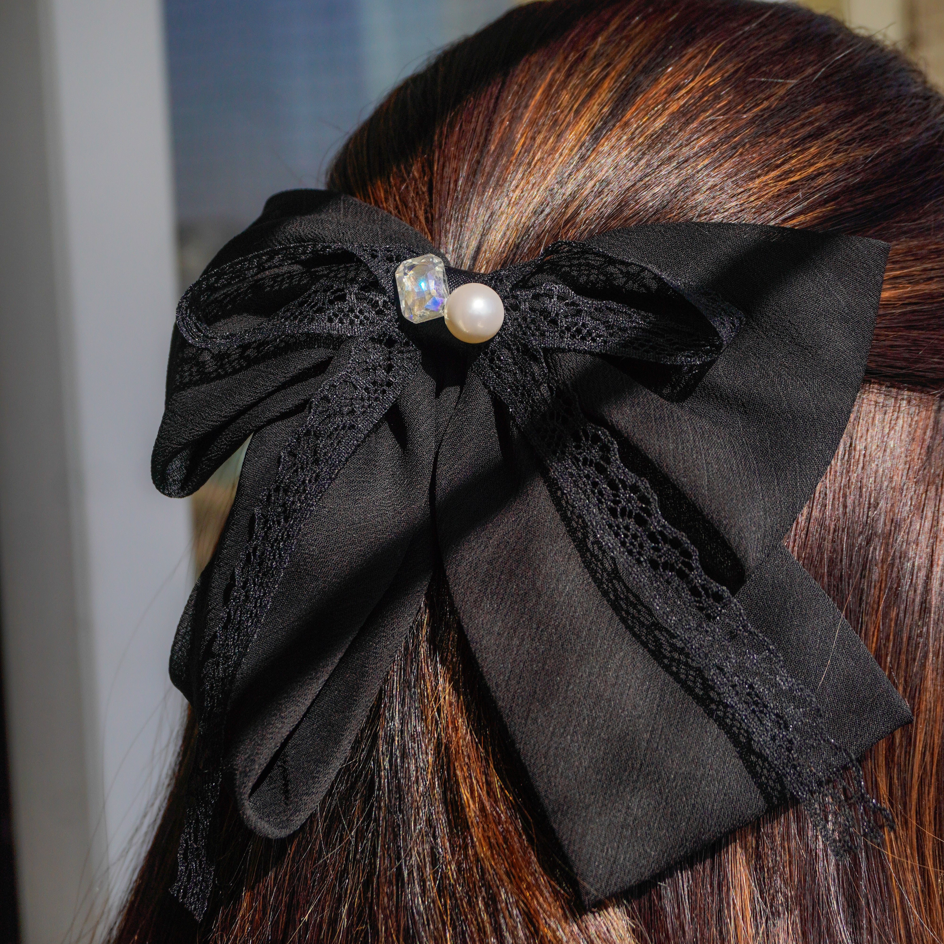 HAIR BOW CENTER PIN (BLACK)