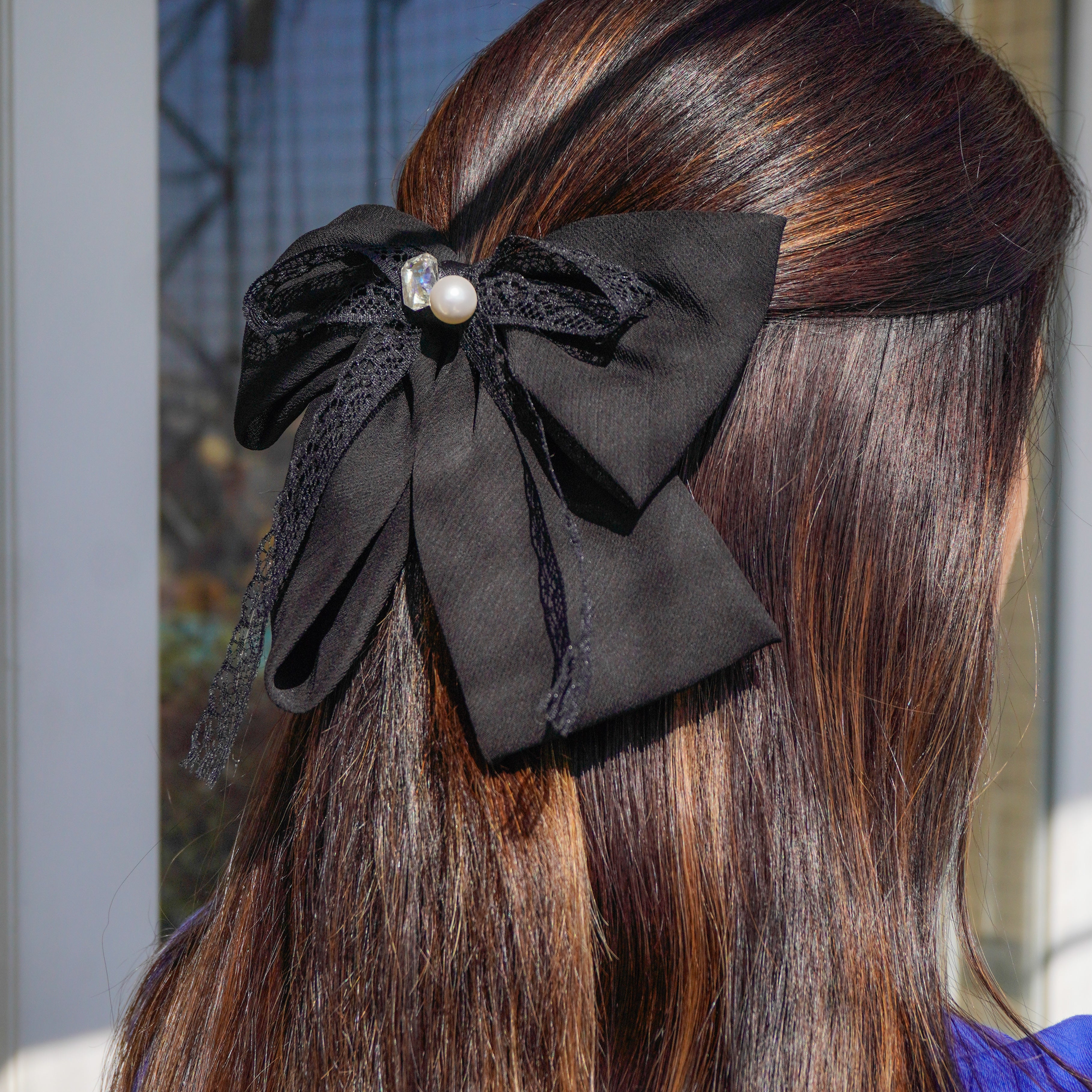 HAIR BOW CENTER PIN (BLACK)