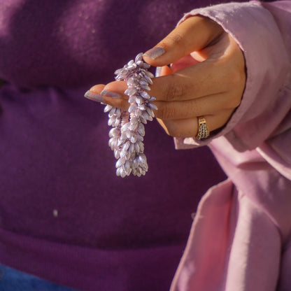 WHEAT CRYSTAL SCRUNCHIE / BRACELET