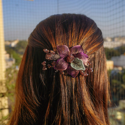 Floral Net Backpin - Handmade Exclusive