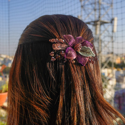Floral Net Backpin - Handmade Exclusive