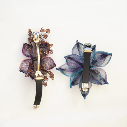 Floral Net Backpin - Handmade Exclusive