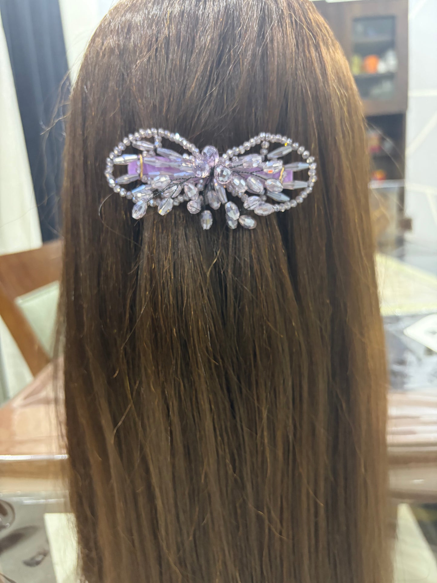 Premium Crystal Stone Work Back Pin