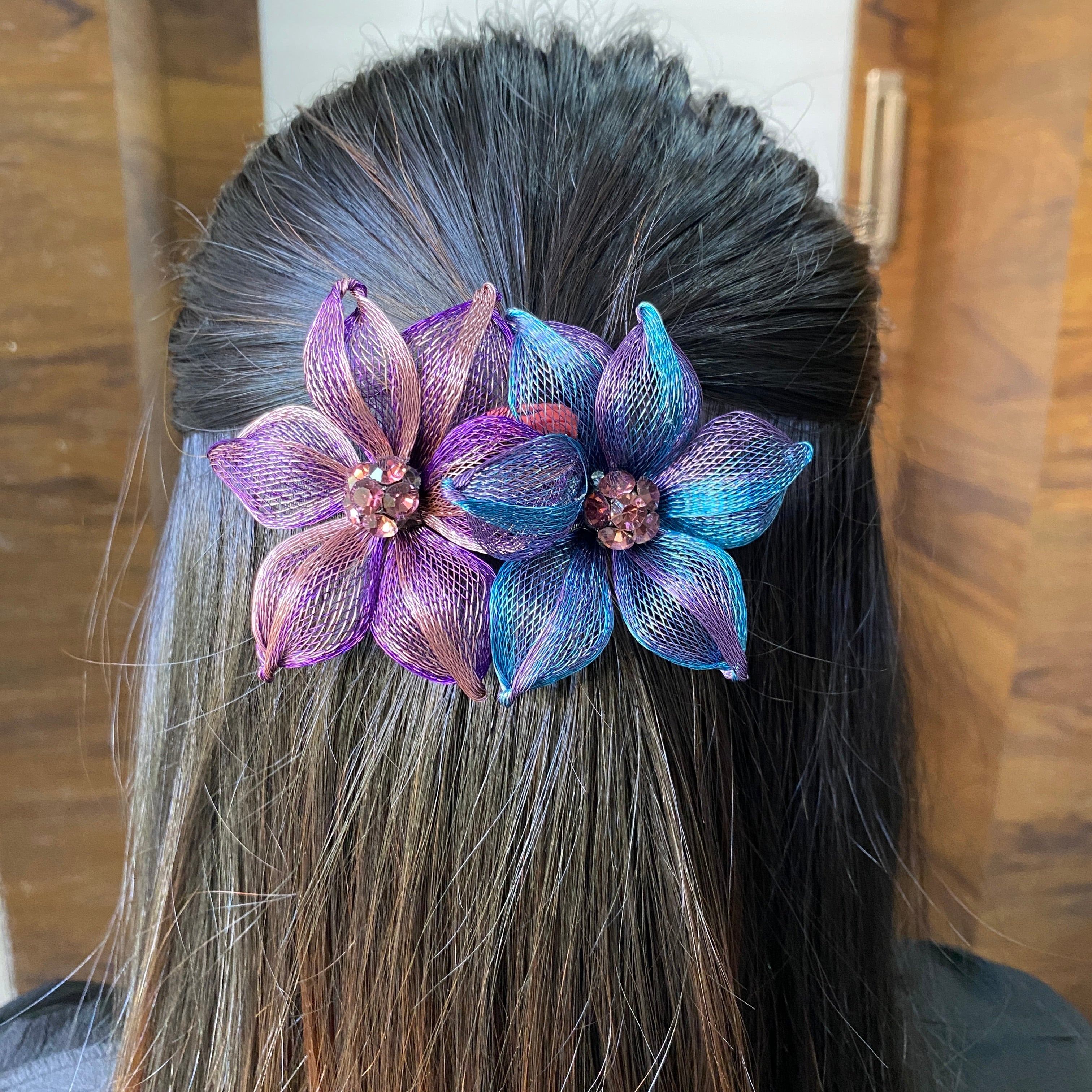 Floral Net Backpin - Dual