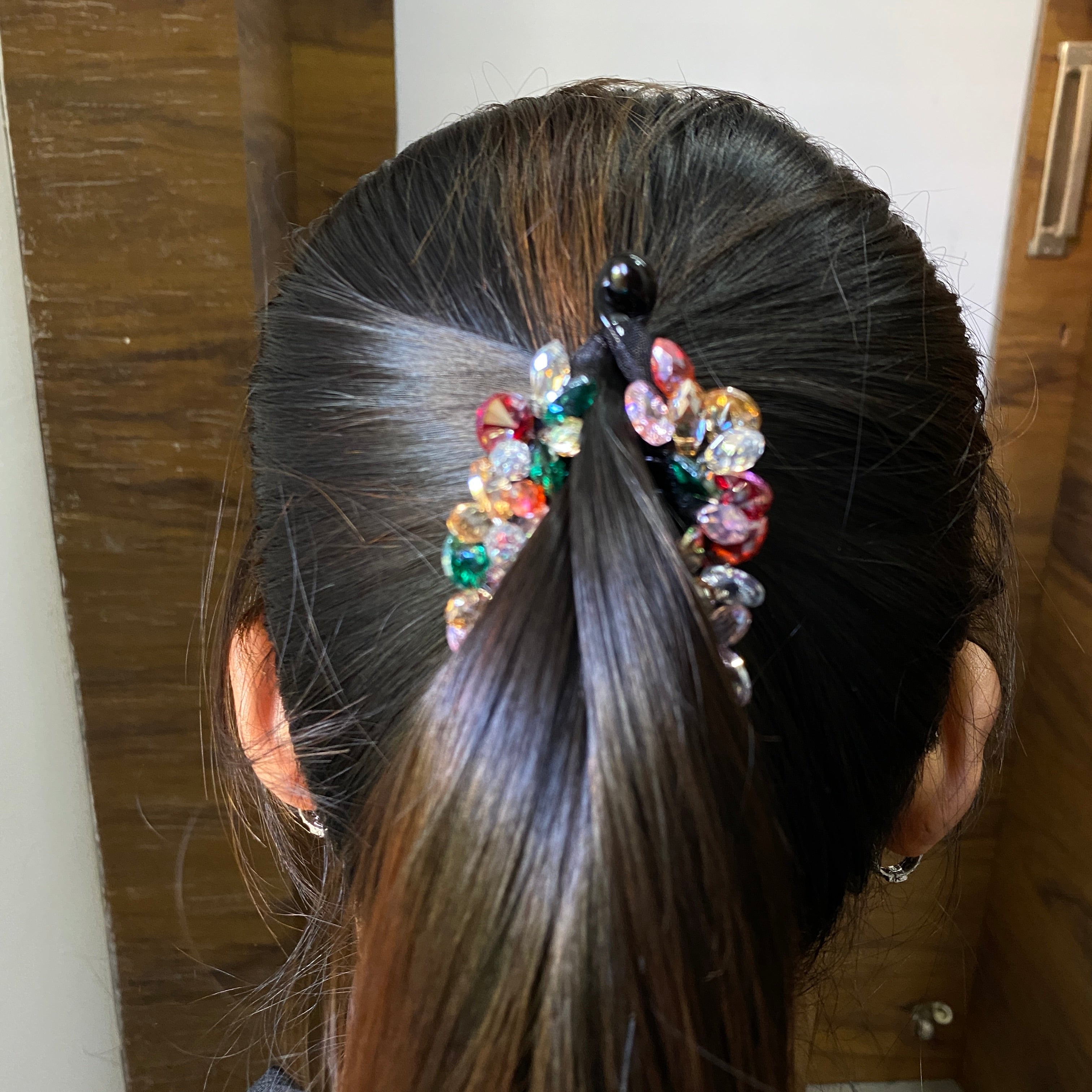 Cluster Crystal Fish clip-Multi