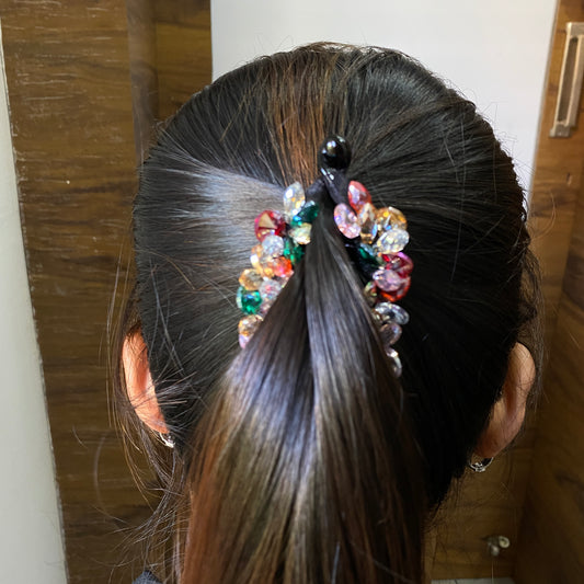 Cluster Crystal Fish clip-Multi
