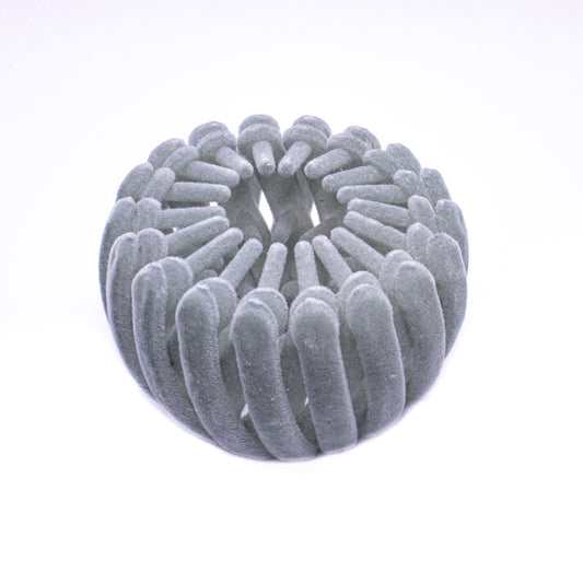 Velvet Grey Bun Clip