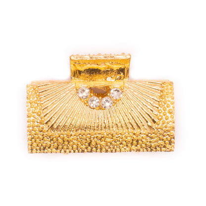 HAIR CLUTCH - METALLIC WITH STONES