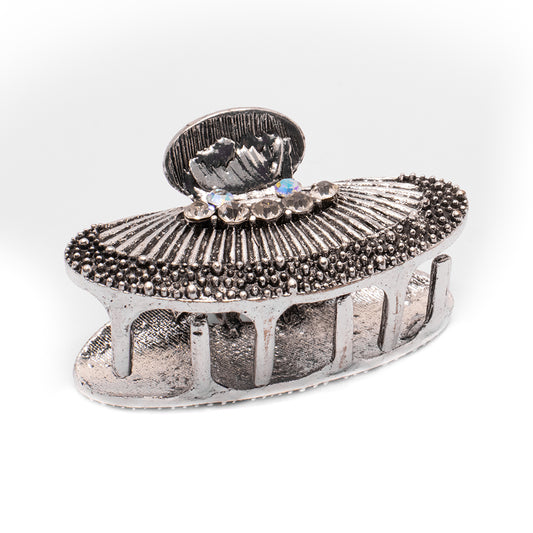 HAIR CLUTCH - METALLIC WITH STONES