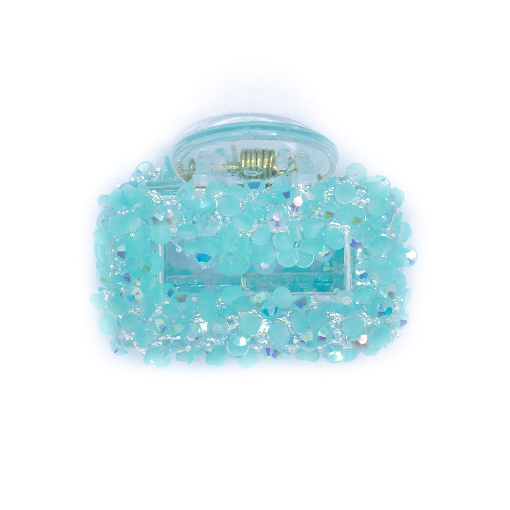 Cluster Glitter Clutch Sky Blue