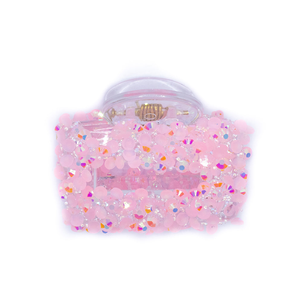 Cluster Glitter Clutch Pink