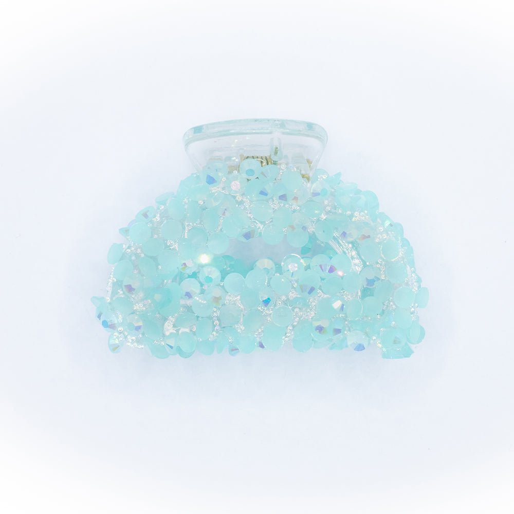 Cluster Glitter Clutch Sky Blue