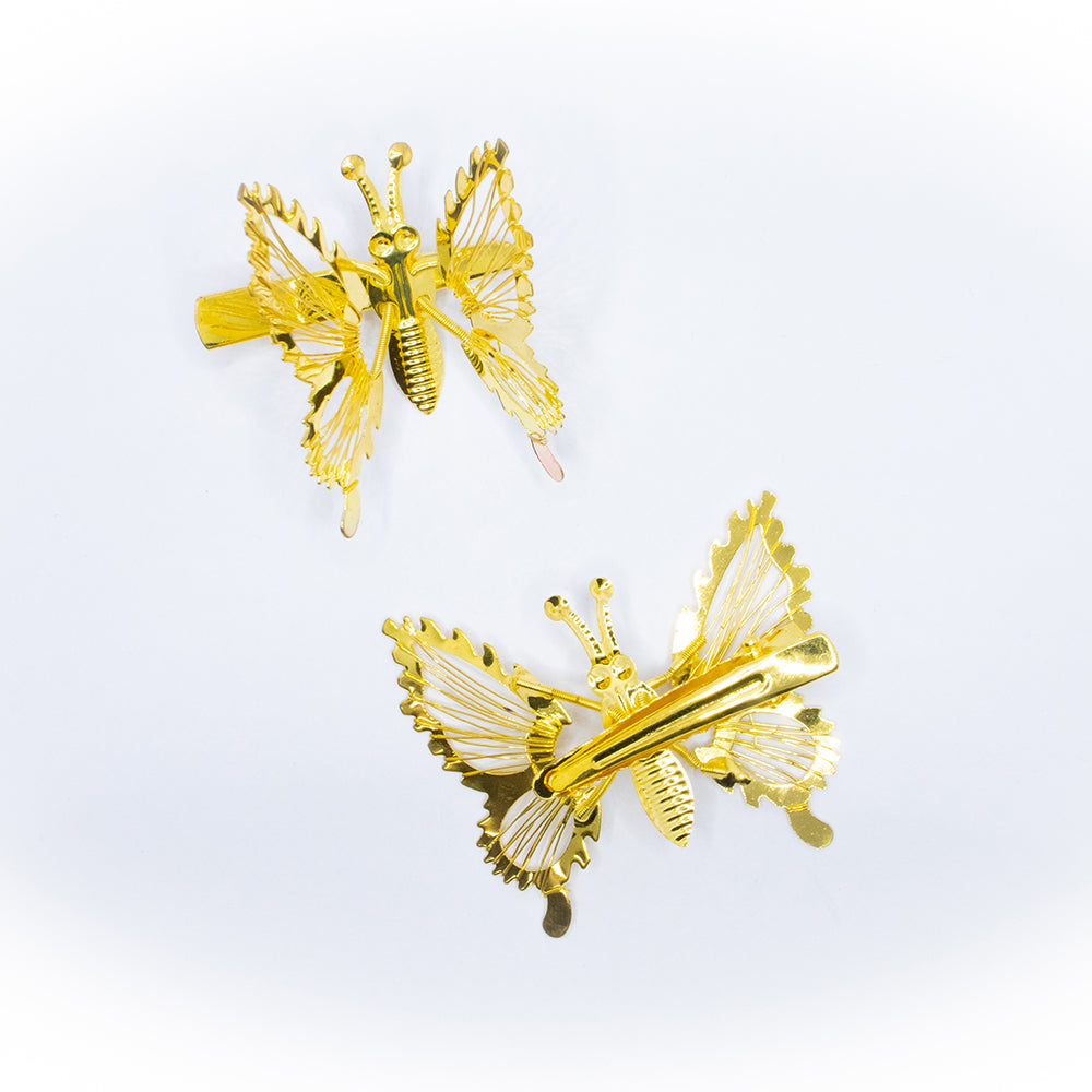 BUTETERFLY HAIR PINS SET OF 2