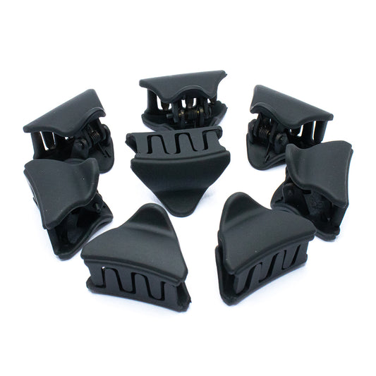 MINI HAIR CLUTCH SET OF 8 - BLACK TRAINGLE