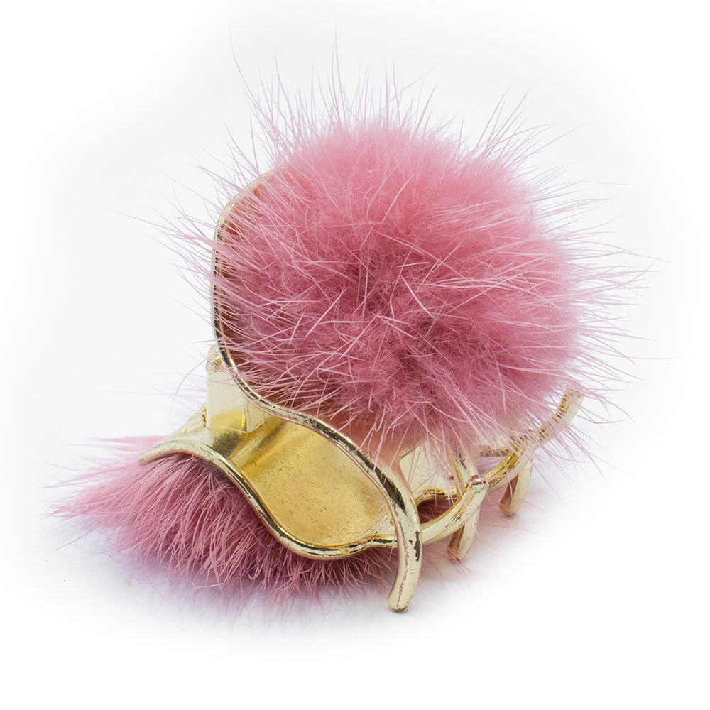 FURRY HAIR CLUTCH