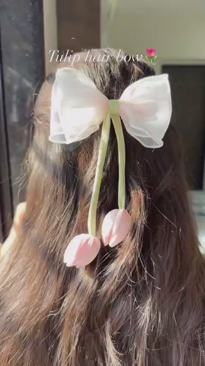 Tulip Bow Alligator Clip